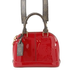 LOUIS VUITTON Alma taglia BB monogramma vernice pelle scarlatta M52498