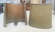 Coppia Antichi Paralumi A Vela/Ventola Pinza Anni 20/30 1900