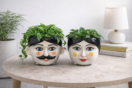Coppia vasi ceramica - in,