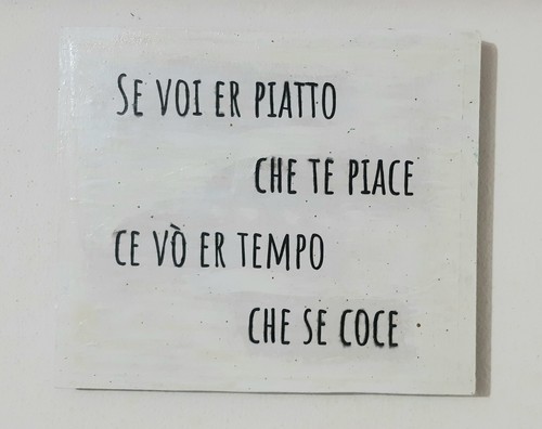 Quadretto legno trattoria - legno,