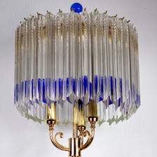 Lampada da terra Venini vetro di Murano ottone dorato altissima qualità anni 90