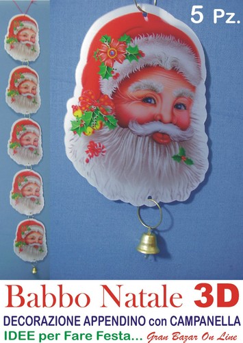 Babbo natale festone - natale, 3d