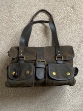 Borsa a mano messenger vintage Barbour cerata
