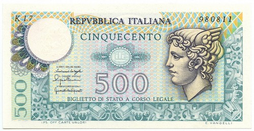 500 lire biglietto stato - 500,