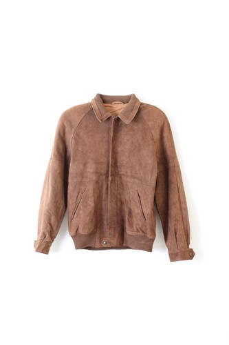 Vintage suede bomber leather - suede,