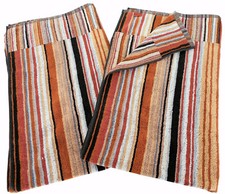 MISSONI HOME DUE ASCIUGAMANI BAGNO COTONE 70x115cm super assorbente VINTAGE FIZZ T60
