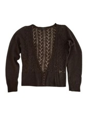 GUESS bolero cardigan coprispalle maglia traforata nero grigi donna ragazza tg S