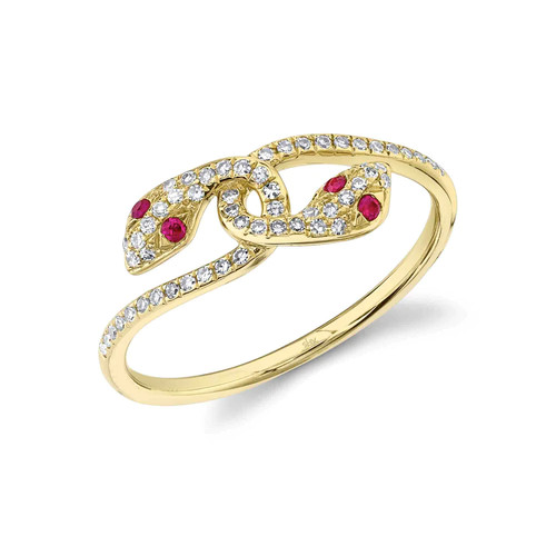 Anello serpente due teste - serpente,