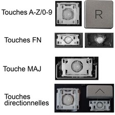 Touche de Clavier Argenté FR