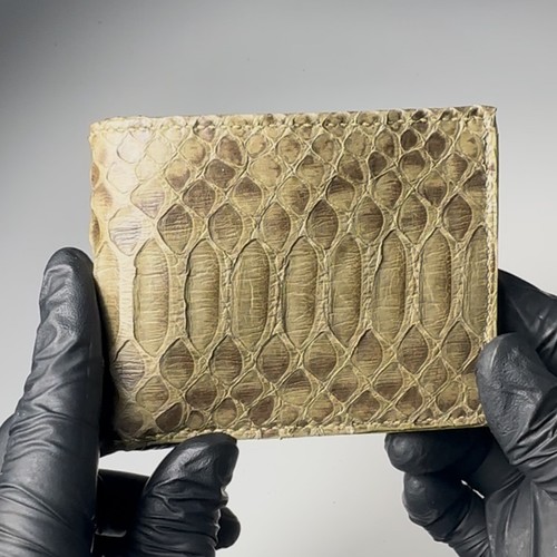 Portafoglio bifold pitone