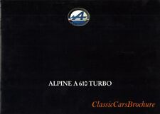 Brochure Depliant Alpine A610 Turbo 1993 Italiano 16 pagine!