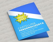 100 PZ CARTELLINE CARTELLE PERSONALIZZATE CON TASCA - Formato A4