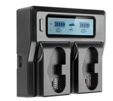 Caricabatteria LCD doppio