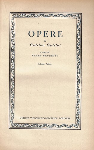Galilei galile opere di - galilei,,