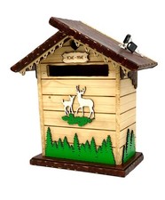 Cassetta della posta in legno, cassetta postale da esterno, buca delle lettere