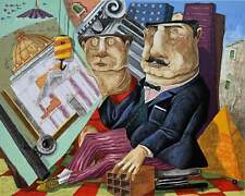 L'architetto Pino Procopio Serigrafia Su Carta Arte Figurativa 55x70 Ed Limitata