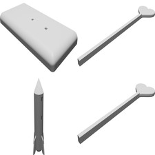 Scultura Razzo Cuore Amore