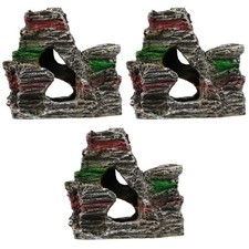  Set 3 Rocce Acquario Paesaggistico Pesci Acquario Grande Custodia Rettili Decorazione