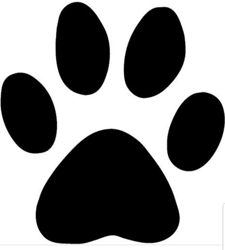 Adesivo prespaziato zampa cane - prespaziato,