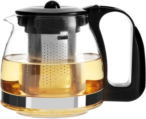 Teiera vetro infusore foglia - teiera,