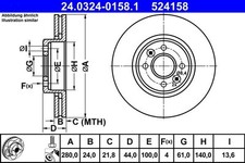 Brake Disc RENAULT CLIO II 2.0