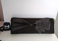 BORSA DA CERIMONIA POCHETTE ENRICO CORTI CON FIOCCO E STRASS NERA