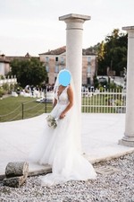 Abito da sposa usato taglia 38/40 con velo e coprispalle