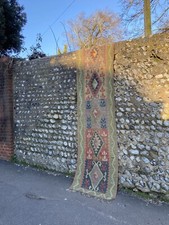 Inizio metà XX secolo, passerella per tessitura piatta kilim anatolica, 280 cm