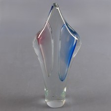 Vaso Scultura Vetro Sommerso Murano Archimede Seguso Flavio Poli Design 1960