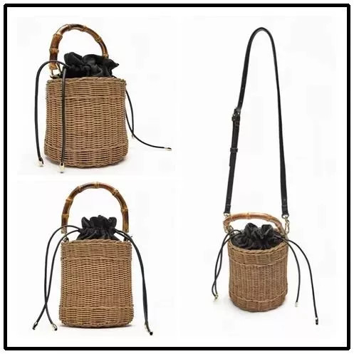 Borsa paglia intrecciata - borsa,