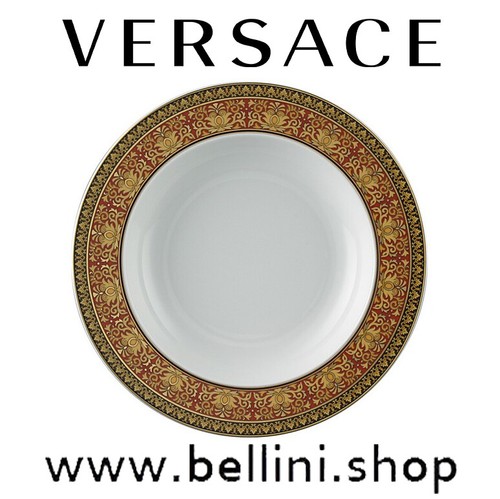 Versace medusa red piatto - versace,