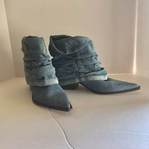 Stivali zara slouchy denim - slouchy,