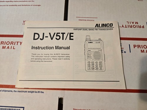 Alinco v5t manuale - alinco, dj-v5t/e