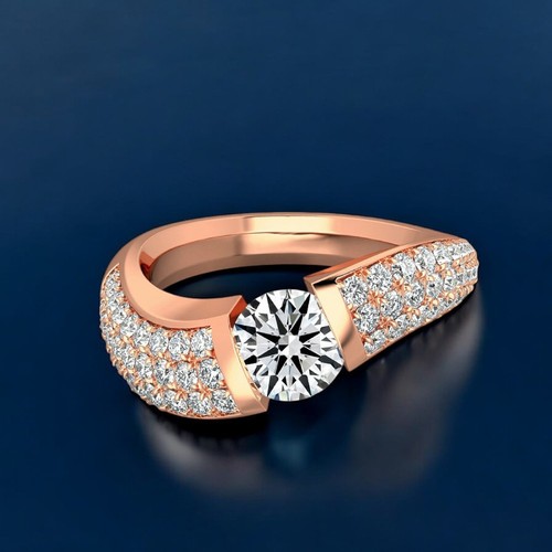 Anello con diamanti coltivati