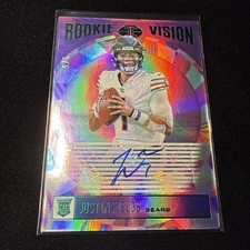 2021 Panini Illusions Justin Fields RC Vision Sig-Purple Auto 3/5 NY JETS