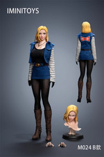 Iminitoys M024B 1/6 Android 18 Head Clothes Set Accessori (senza corpo) Nuovo