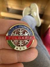 Spilla scuola italiana sci Folgaria epoca collezione