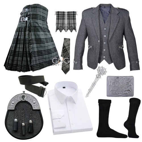 Scozzese uomo grigio tweed - grigio,