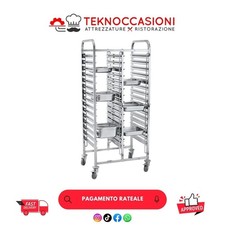 Carrello porta teglie doppio