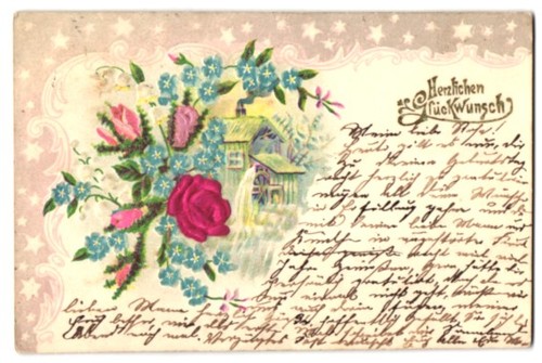Cartolina goffrata tessuto - cartolina,