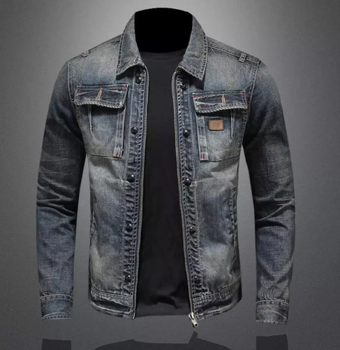 Giacca jeans uomo blu - , denim