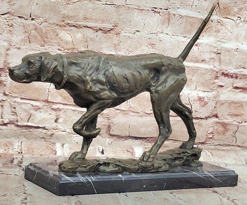 Figurina cane caccia bronzo - da,