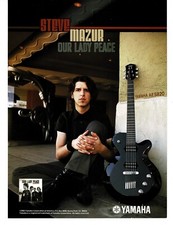 Chitarra elettrica YAMAHA AES820 2003 STEVE MAZUR of Our Lady Peace pubblicità vintage 