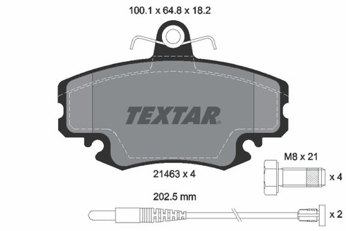 Textar 2146304 kit pastiglie - 2146304,