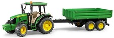 BRUDER, JOHN DEERE 5115 M avec remorque Ech:1/16, échelle 1/16, BRU2108