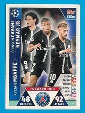 KYLIAN MBAPPE NEYMAR CAVANI 113 PSG Paris Match Attax 2018 19 Topps Card Card Card