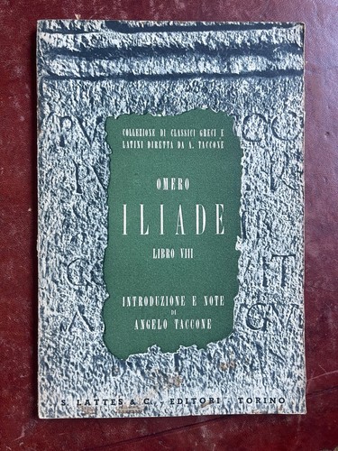 Omero iliade libro viii - omero, –