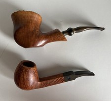 Lotto set 2 pipe rare da collezione BUTZ CHOQUIN fiammate 1 nuova 1 usata