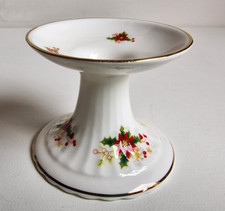 Royal Albert Portacandele Poinsettia Portacandele Natale Dipinto a Mano Vintage