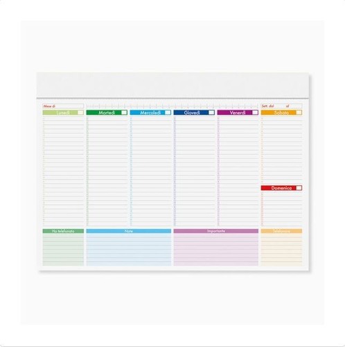 Planner settimanale tavolo - planner,